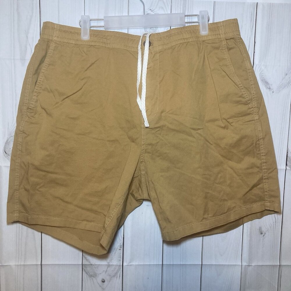 Bonobos Shorts Mens XL Brown Khaki Color 7 Inch Inseam Drawstring Casual Summer